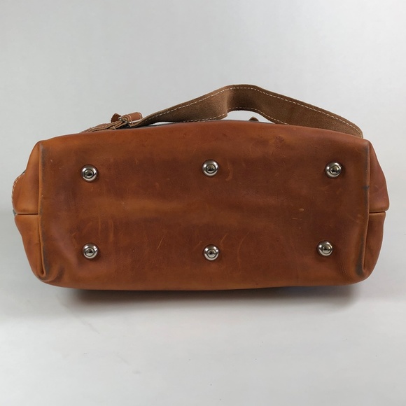 Wood & Faulk Weekender Bag - Pewter Canvas and Tan Leather - Picture 6 of 8